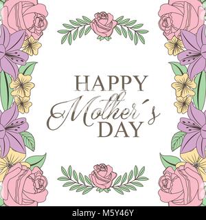 happy mothers day card Stock Vector