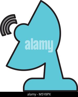 communication antena isolated icon Stock Vector