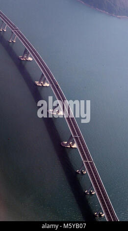 The Hong Kong - Zuhai - Macau bridge. Stock Photo