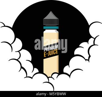 cannoli flavored vape juice cloudy theme personal vaporizer vape e-cigarette vector art Stock Vector  Image & Art