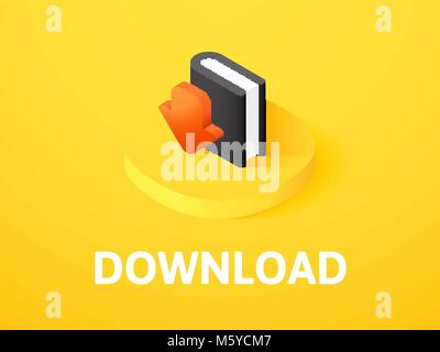 Download isometric icon, isolated on color background Stock Vector
