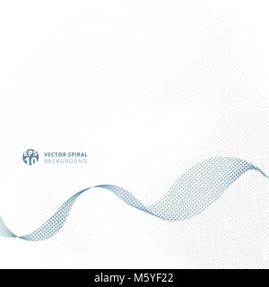 Abstract pattern lines spiral wave futuristic style on gray halftone white background with copy space. Vector illustration Stock Vector