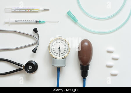 Various medical tools for a pediatrician Stock Photo