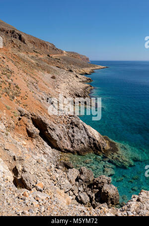 The road to Balos Beach, Kaliviani, Greece Stock Photo