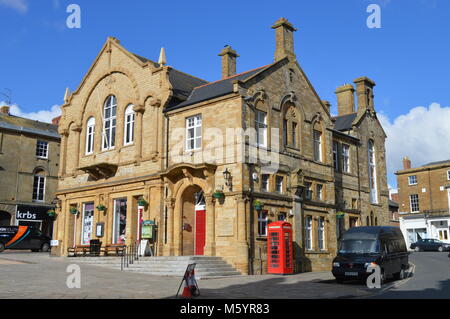 Town Hall Crewkerne, Somerset, UK in late winter Stock Photo