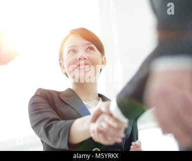 Business people  shaking hands to seal a deal Stock Photo