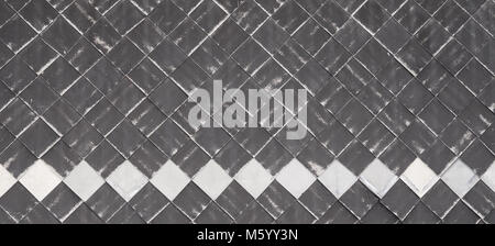 Tiling of wall with plastic material. Old weathered. texture background Stock Photo