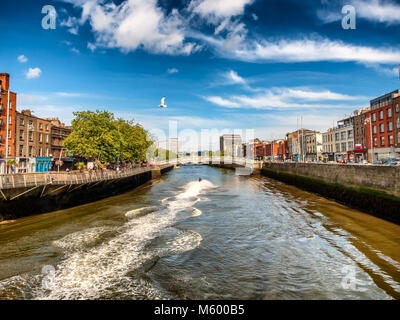 Halfpenny bridge in Dublin Ireland Stock Photo