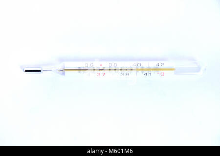 clinical thermometer on a white background whit clipping path