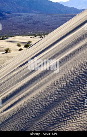 close up of sand dunes at Mesquite Flats in California Stock Photo