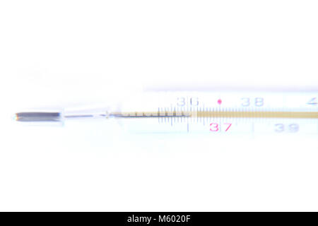 clinical thermometer on a white background whit clipping path Stock Photo