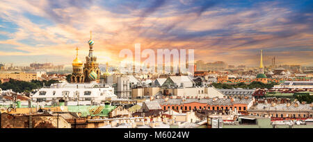 Aerial view of St Petersburg, Russia Stock Photo