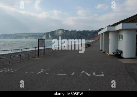 The beach at Seaton in Devon, England Stock Photo