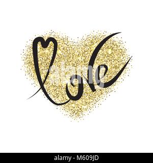 Vector freehand letters love text doodles, valentine s day Stock Vector