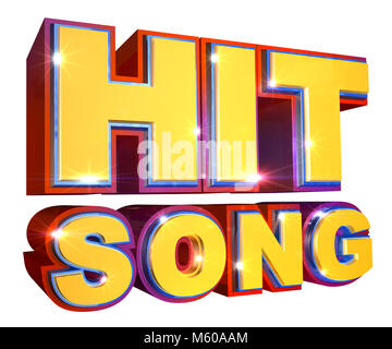 Colorful Hit Music Logo - 3d illustration Stock Photo