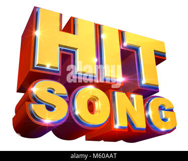 Colorful Hit Music Logo - 3d illustration Stock Photo