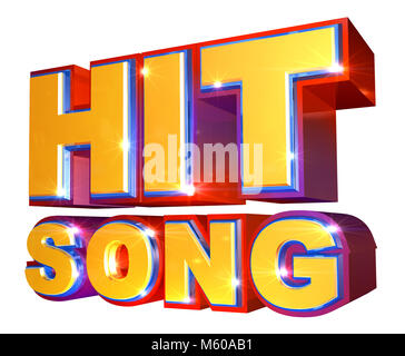 Colorful Hit Music Logo - 3d illustration Stock Photo