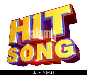 Colorful Hit Music Logo - 3d illustration Stock Photo