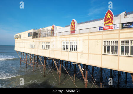 Aberystwyth the Royal Pier at Aberystwyth seafront Ceredigion Wales UK Stock Photo