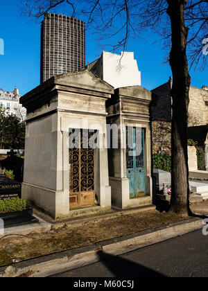 Montparnasse Cemetery Stock Photo