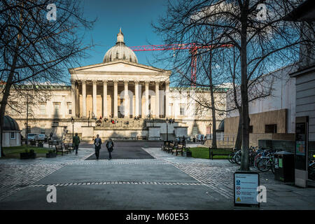 The Wilkins Building and Main Quad at University College London, Gower Street, London, UK Stock Photo