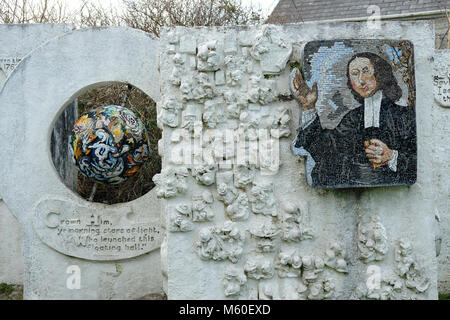 Mosaic of John Wesley Stock Photo