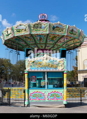 Luftikus swing carousel, Prater amusement park, Leopoldstadt, Vienna, Austria Stock Photo