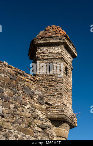 Castle battlements, Castelo de Vide, Alentejo region, Portugal Stock Photo