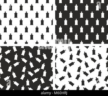 Spray Can Seamless Pattern Set Stock Vector