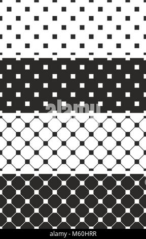 Square Dots Seamless Pattern Set Stock Vector