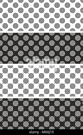 Target Seamless Pattern Set Stock Vector