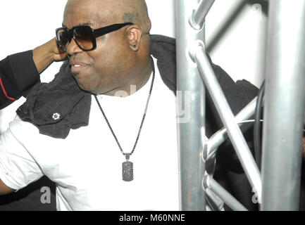 Cee-Lo backstage at the Cee-Lo Green Secret Show at Live! on Sunset on February 11, 2011 in West Hollywood, California. Stock Photo