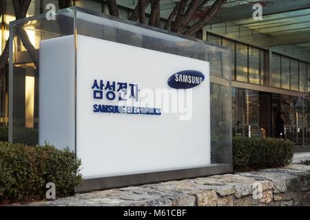 South Korea: Samsung Electronics Headquarters in Seoul's district Gangnam. Photo from 27. December 2017. | usage worldwide Stock Photo