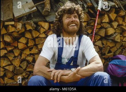 Mountaineer Legend Reinhold Messner on 5 July 1991 in Italy | usage worldwide Stock Photo