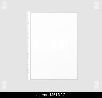 Download Blank White A4 Paper Sheet Mockup In Transparent Plastic Sleeve 3d Rendering Cellophane Document Protector Pocket Mock Up Stock Photo Alamy