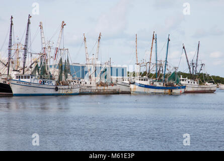 Shrimp boats are docked on Stock Island near Key West, Florida. Stock Photo