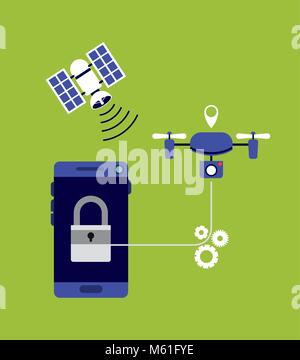 futuristic technology set icons Stock Vector
