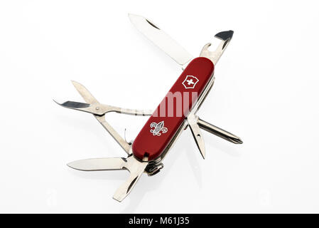 Swiss Army Knife, Boy Scouts Pocket Knife Stock Photo