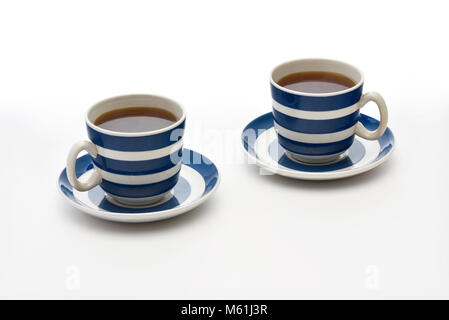 Tea for two on white background Stock Photo