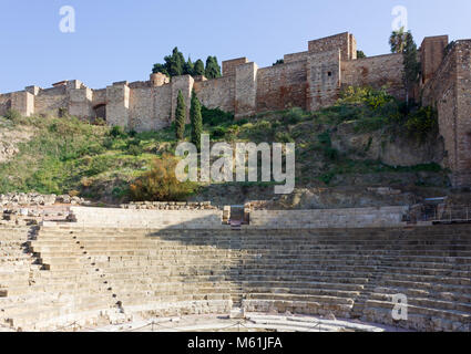 Alcazaba fortress and Roman theater in Màlaga, Spain Stock Photo