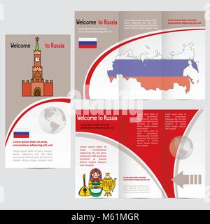 Traveler's guide or banner with a map, Stock Vector