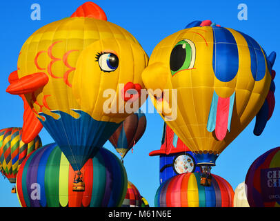 Kissing balloons at the Great Reno Balloon Races in Reno, Nevada Stock Photo