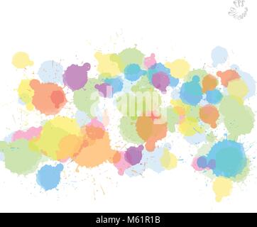 Pale abstract vector drops. Beautiful hand drawn vector sketch. Colorful elements for social media and print decoration. Stock Vector