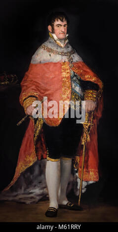 FRANCISCO JOSÉ DE GOYA Y LUCIENTES (1746-1828) 18/19th, century, Spain, Spanish, Retrato del Rey Fernando VII de España (1784-1833) - Portrait of King Ferdinand VII of Spain (1784-1833). Stock Photo