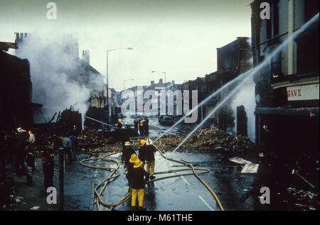 The morning after the 1985 Handsworth riots in Birmingham Uk Stock Photo