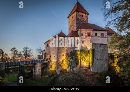 Relais & Chateaux Hotel Burg Wernberg - Medieval flair and high cuisine art. Burg Wernberg German castle in Bavaria Stock Photo