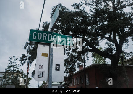 Street sign, Savannah, Georgia, North America Stock Photo