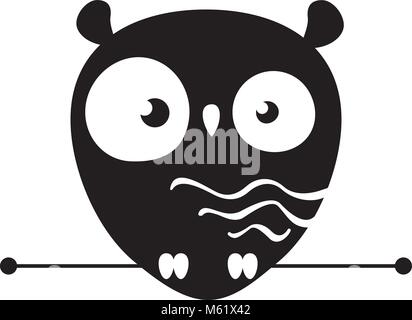 Cute Owl Logo Stock Vector