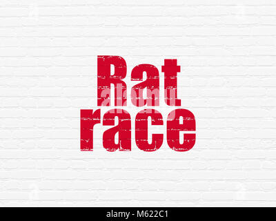 Finance concept: Rat Race on wall background Stock Photo