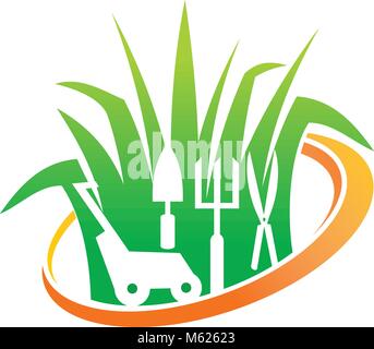 Lawn Mower Service Stock Vector